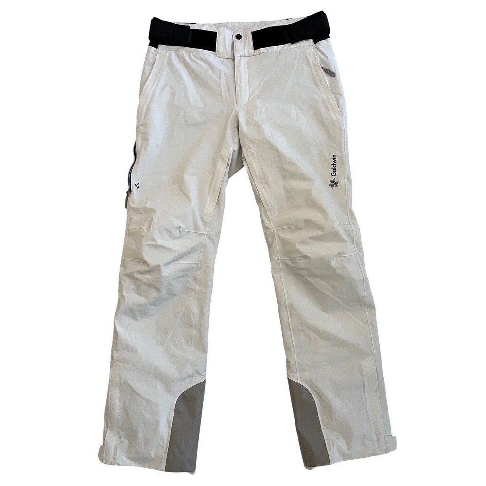 Goldwin Mens White Ski Snowboard Pants Size‎ L Waterproof Technical Trousers